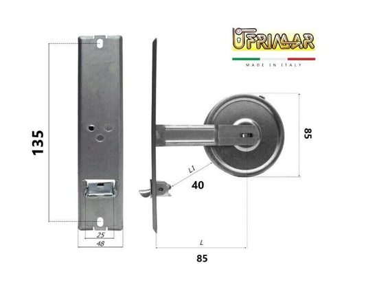 Copia del AVVOLGITORE PER TAPPARELLE RUOTA A MOLLA AVVOLGIBILI INT. mm.135 MT.6 CON PLACCA