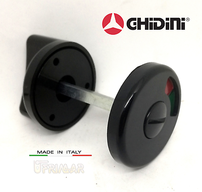 CHIUSURA PER PORTA GHIDINI NOTTOLINO PLASTICA NERO QUADRO mm.6 LIBERO OCCUPATO