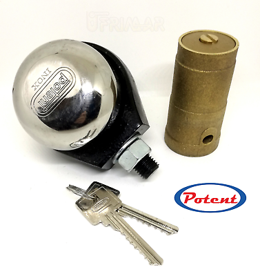 LUCCHETTO A CAMPANA PER SERRANDE POTENT 2600 COMPLETO DI FISSAGGIO A PAVIMENTO