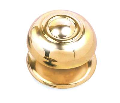 Pomolo porta Tentori P2026 d. mm.70 in zama Ottonato Lucido Pomolo fisso