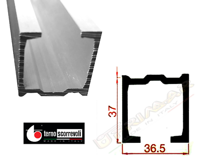 BINARIO ALLUMINIO TERNO SCORREVOLI PORTATA KG.160 PER PORTA SCORREVOLE AL METRO