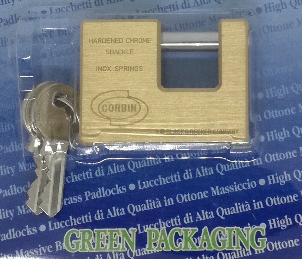 Lucchetto Corbin con spinotto mm.50 Ottone lucchetto per bici moto cancelli