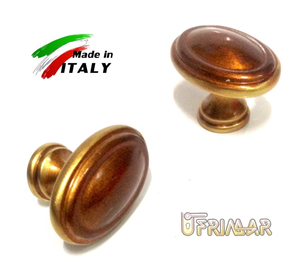 POMELLI PER MOBILI CASSETTI E ANTE ORO ANTICO OVALE D.mm.30x21OMP ART.163