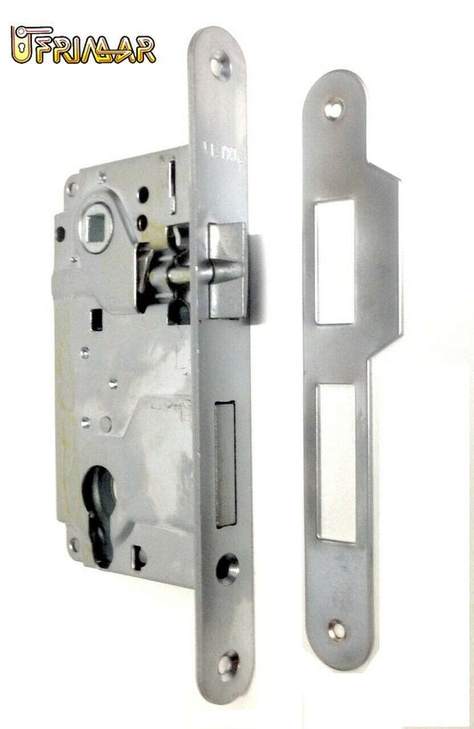 SERRATURA FORO YALE RIDOTTA E.mm.50 CROMO OPACO DIST.mm85 INFILARE TIPO PATENT