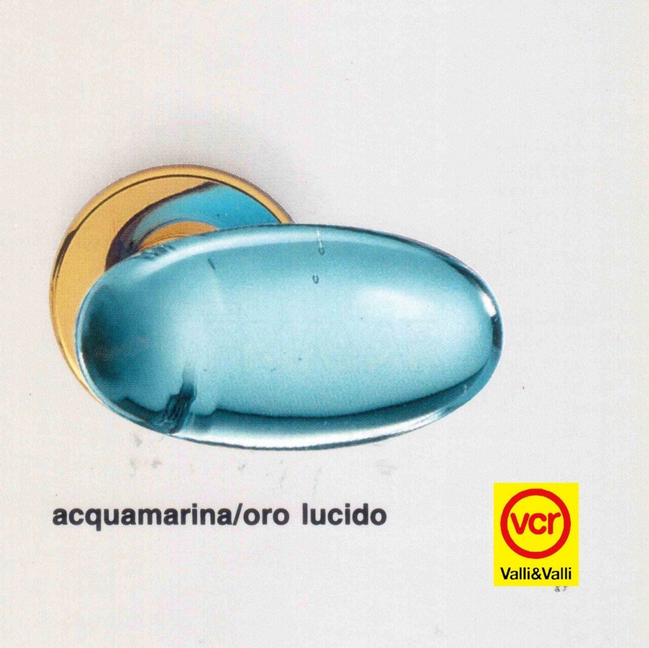 Maniglia porta Valli & Valli Saffo H182 R8 Oro lucido + Acquamar Valli e Colombo