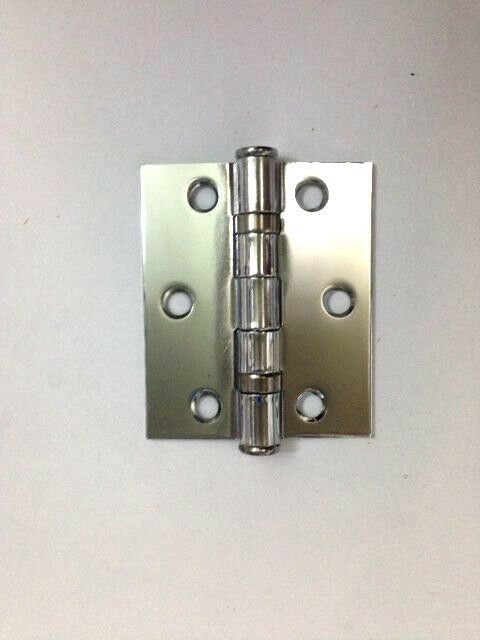 CERNIERA CON CUSCINETTI 3x2,5" mm.76x64 CROMATO LUCIDO PER PORTA IN LEGNO