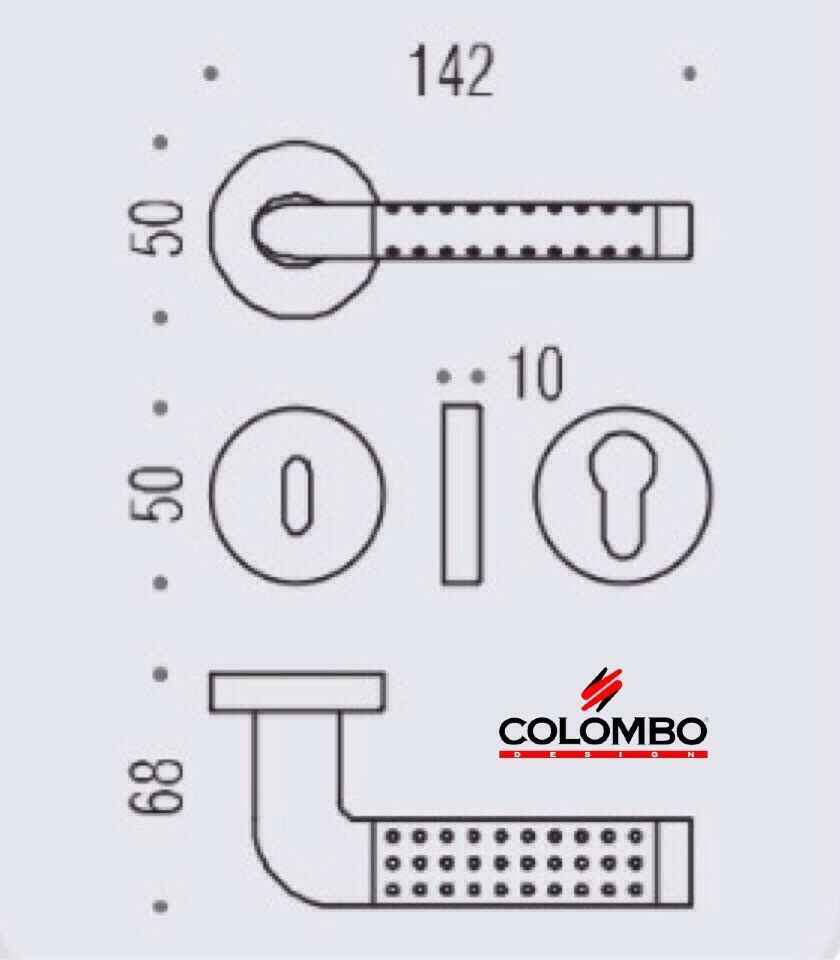 MANIGLIA PER PORTA COLOMBO DESIGN TAILLA LC51R CROMO LUCIDO/CROMAT Luca Colombo