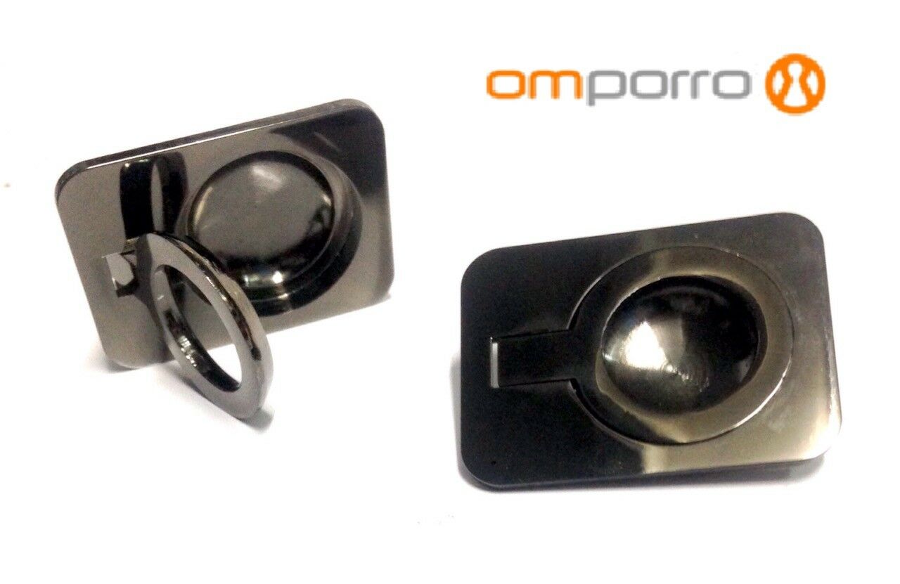 Maniglia incasso con anello Pieghevole per porte mm.51x38 Canna di Fucile