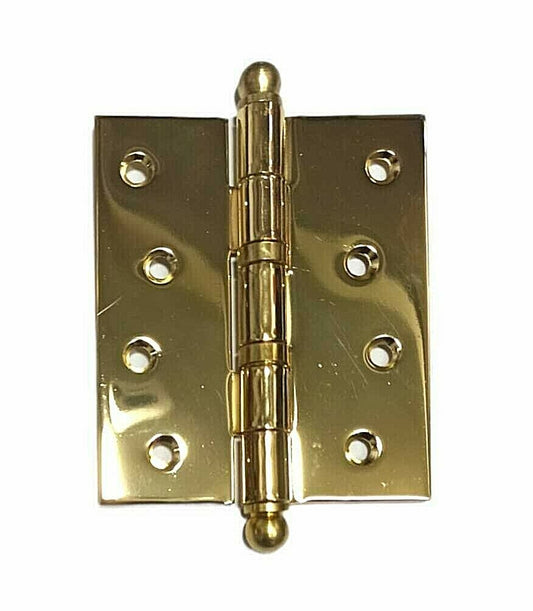 CERNIERA PER PORTA IN LEGNO CON CUSCINETTI 4x3,5" mm.102,5x87 FERRO OTTONATO