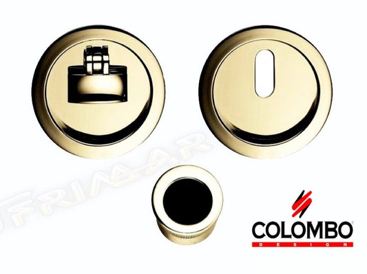 MANIGLIA INCASSO CON SERRATURA PORTE SCORREVOLI COLOMBO OPEN ID211 LKWK HPS ORO