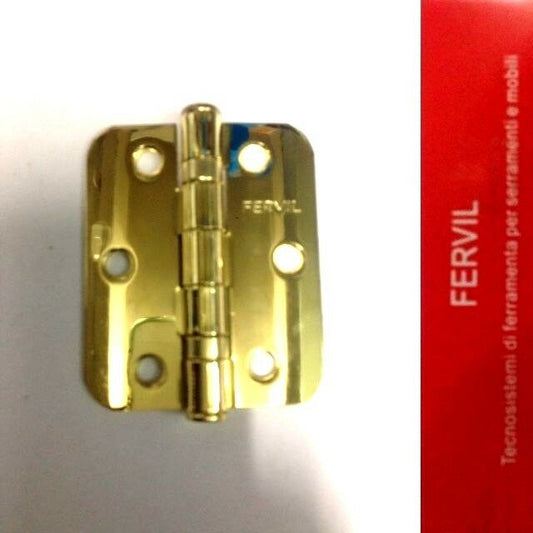 CERNIERA CON CUSCINETTI 3x2,5" mm.76x63 FERRO OTTONATO FERVIL PER PORTE IN LEGNO