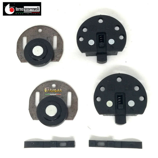 Kit per ante scorrevoli sovrapposte Terno art. 639 + 643 portata Kg.20 foro 35