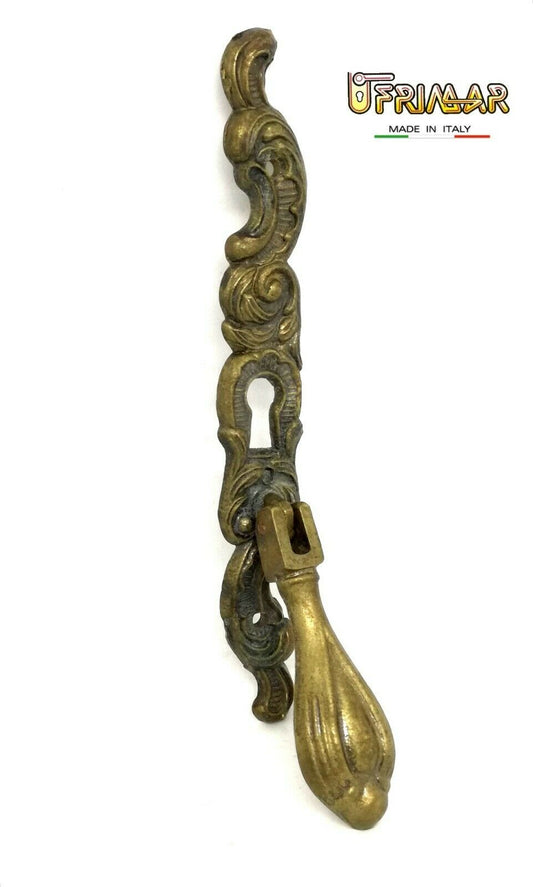 MANIGLIA CLASSICA PENDENTE X MOBILI ANTICHI CON FORO CHIAVE BRONZO ANTICO GIUSTI