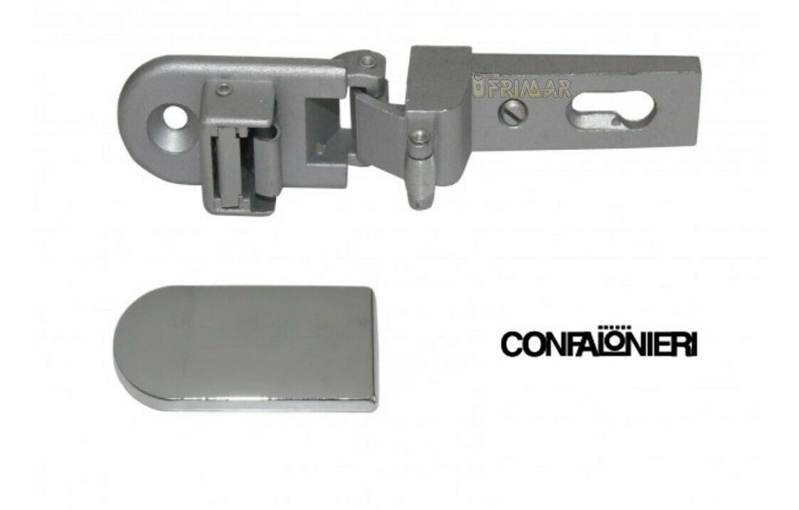 CERNIERA PER VETRO CONFALONIERI UCG 1027 CF01027 CROMO LUCIDO BATTUTA INTERNA