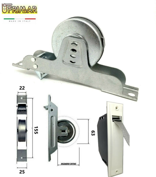 AVVOLGITORE TAPPARELLE AVVOLGIBILI INT. mm.155 SEMINCASSO PLACCA BIANCA E CORDA
