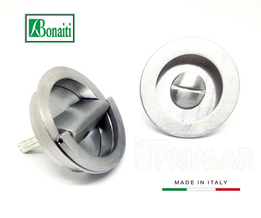 Kit maniglie incasso Bonaiti MTV con anello e emergenza Cromo Satinato D.mm.48