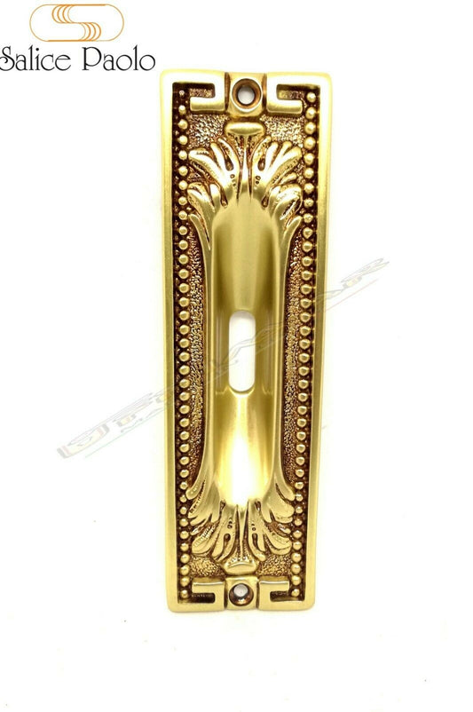 Maniglia incasso porte scorrevoli Salice 4297 Ottone Antico con foro chiave