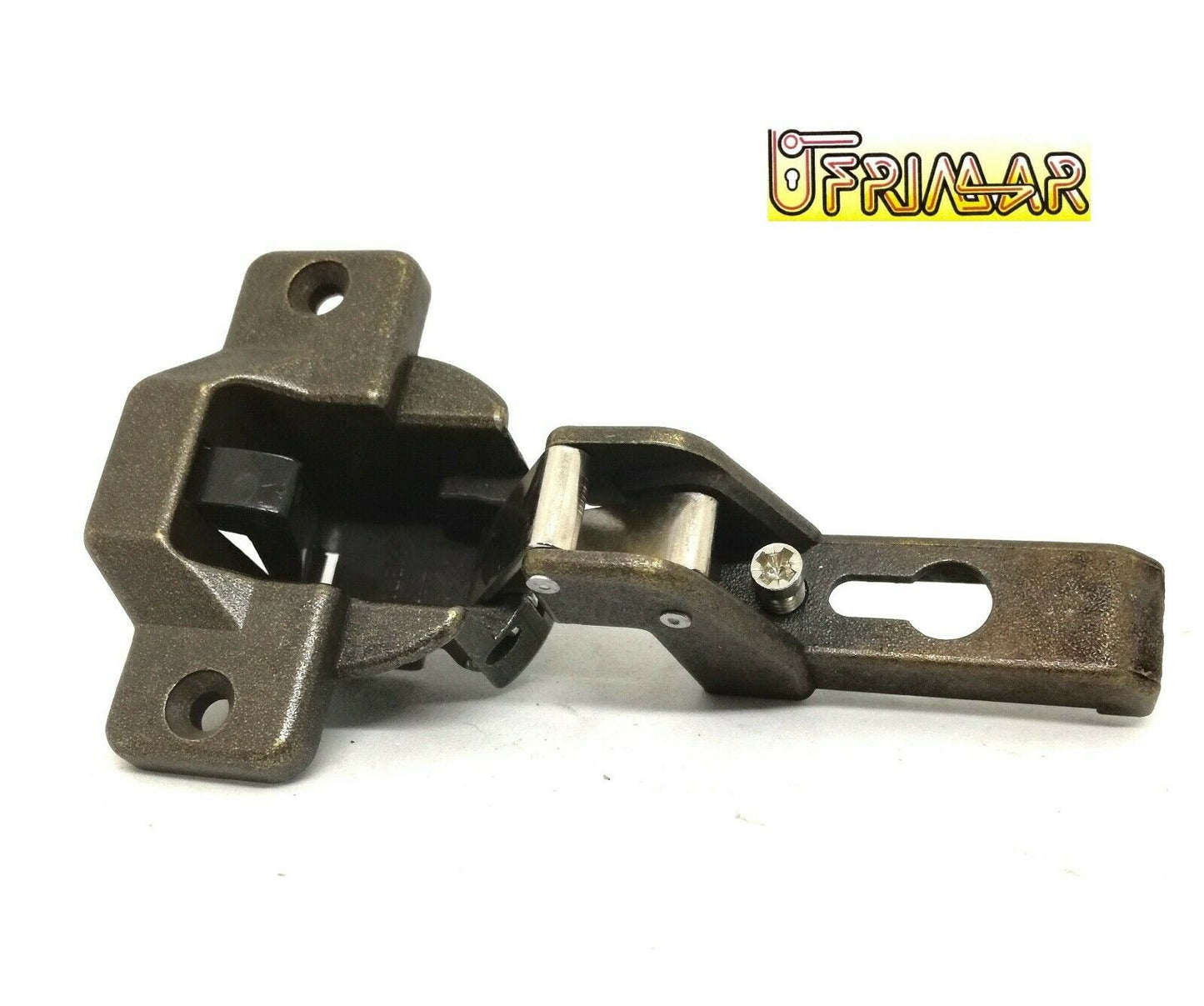 CERNIERA MEPLA PER ANTE CON BATTUTA 651.210.66 FORO mm.35 + BASE 65121066 BRONZ