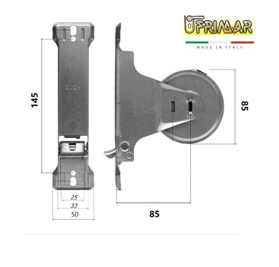 AVVOLGITORE PER TAPPARELLE RUOTA A MOLLA AVVOLGIBILI INT. mm.145 MT.6 CON PLACCA