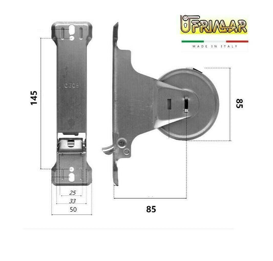 AVVOLGITORE PER TAPPARELLE RUOTA A MOLLA AVVOLGIBILI INT. mm.145 MT.6 CON PLACCA