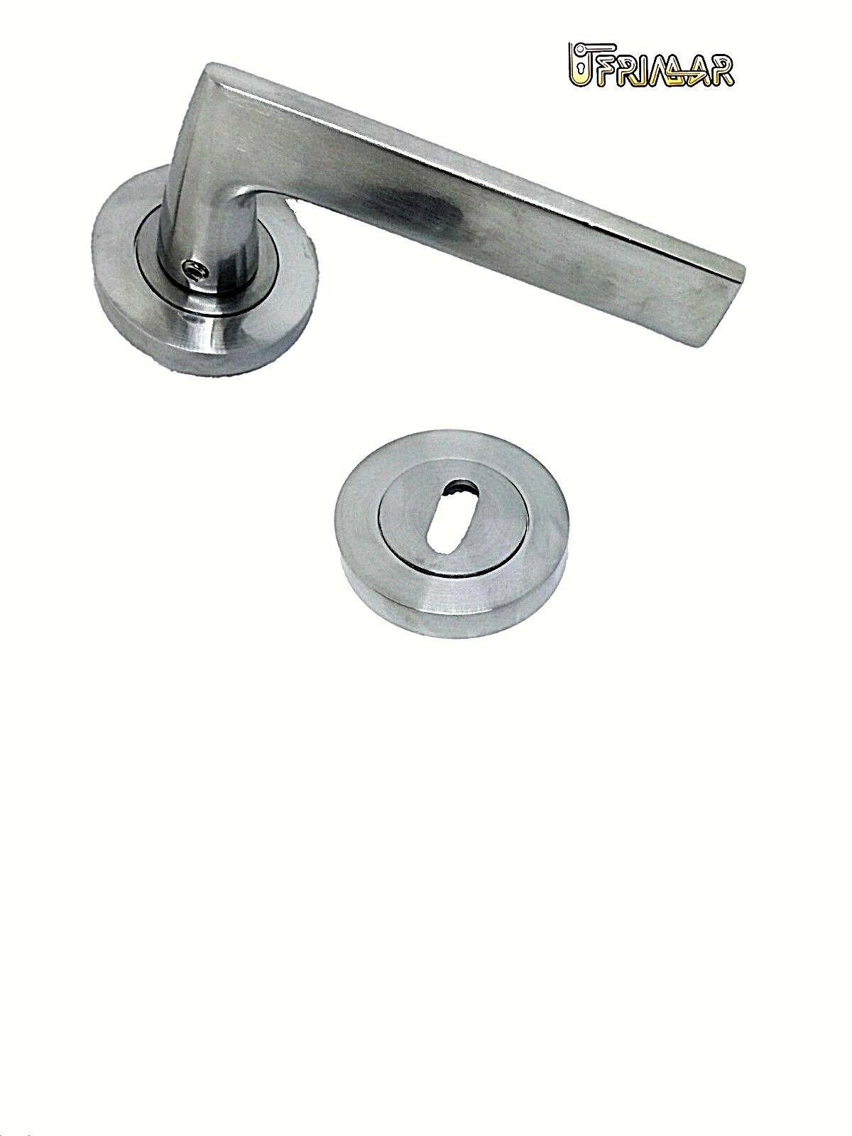 Maniglia porta moderna cromo satinato con bocchette d.55 coppia maniglia porta