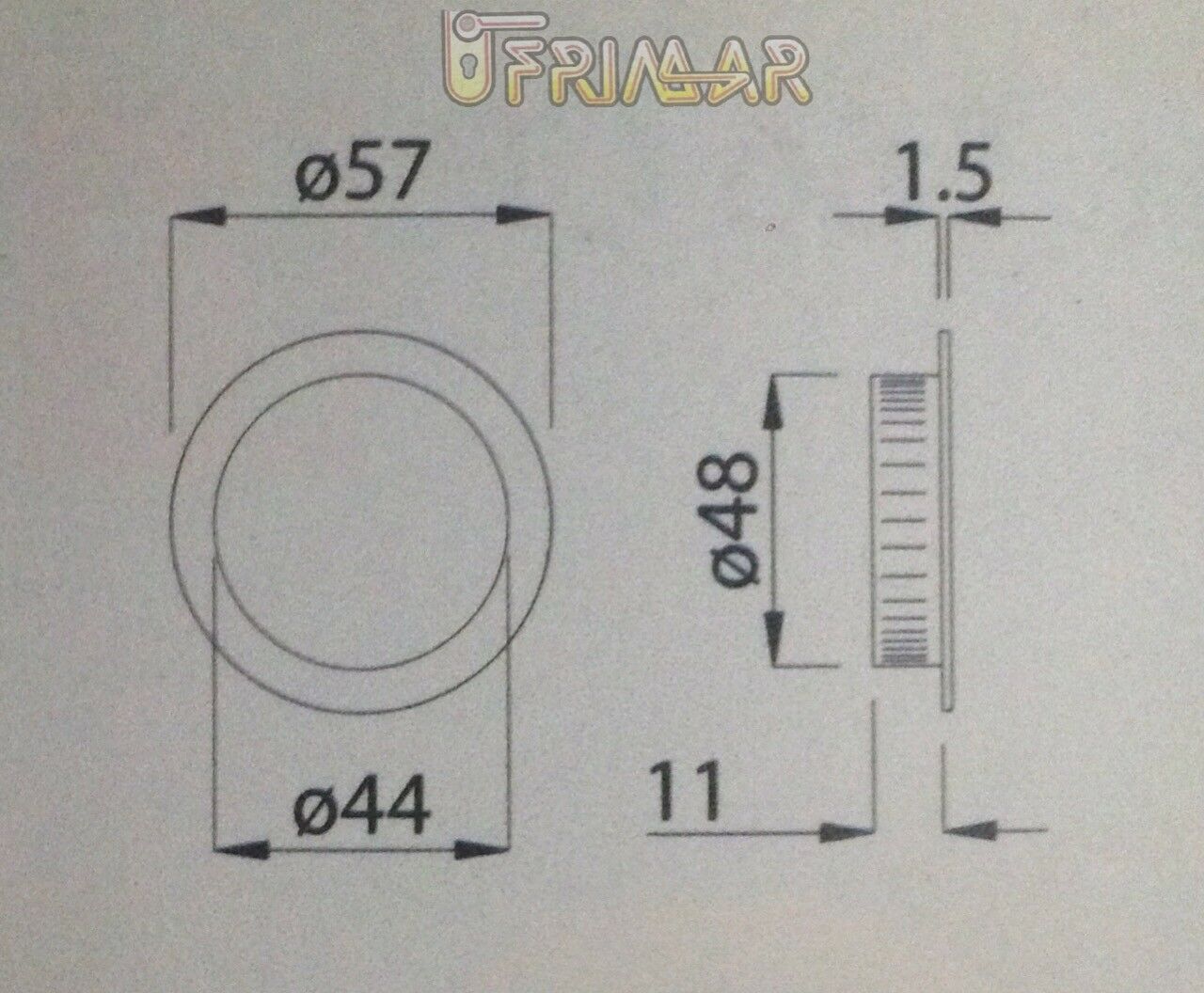 Maniglia incasso porte scorrevoli Reguitti 524 PI Ottone Antico senzaforo chiave