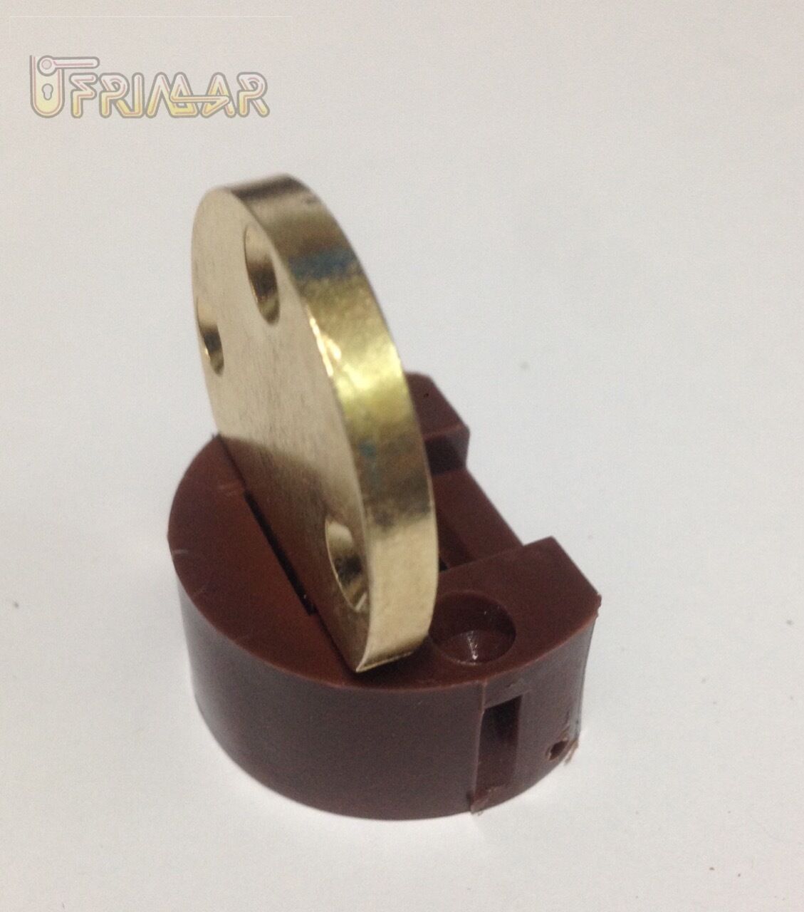 CERNIERA INCASSO PER ANTE A RIBALTA D.mm.31x14x4 PLASTICA MARRONE + ORO