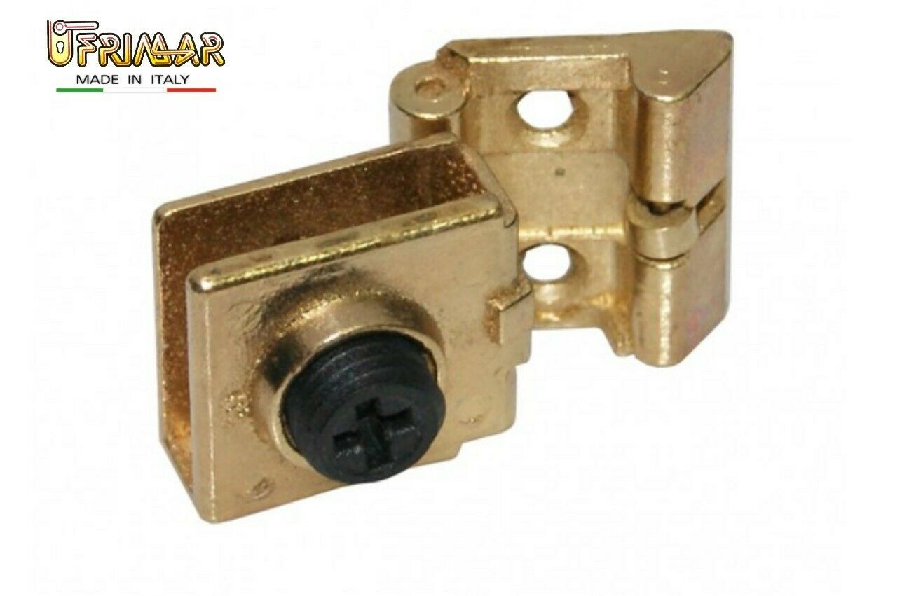 COPPIA CERNIERA PER VETRI A MORSETTO VETRO MAX mm.6 COPPIA DX/SX X ANTA INTERNA