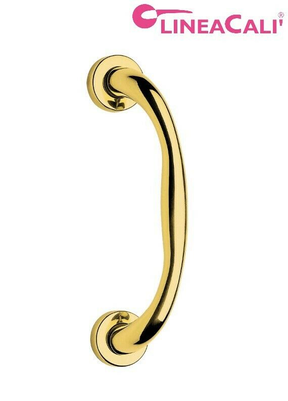 MANIGLIONE PORTA OTTONE LINE CALI' GARDA mm.245 inter.mm.200 ORO PVD ANTIGRAFFIO