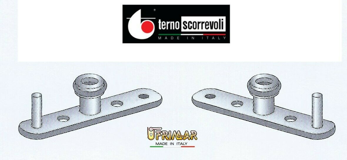 Coppia guida superiore per ante scorrevoli sovrapposte Terno 676 674