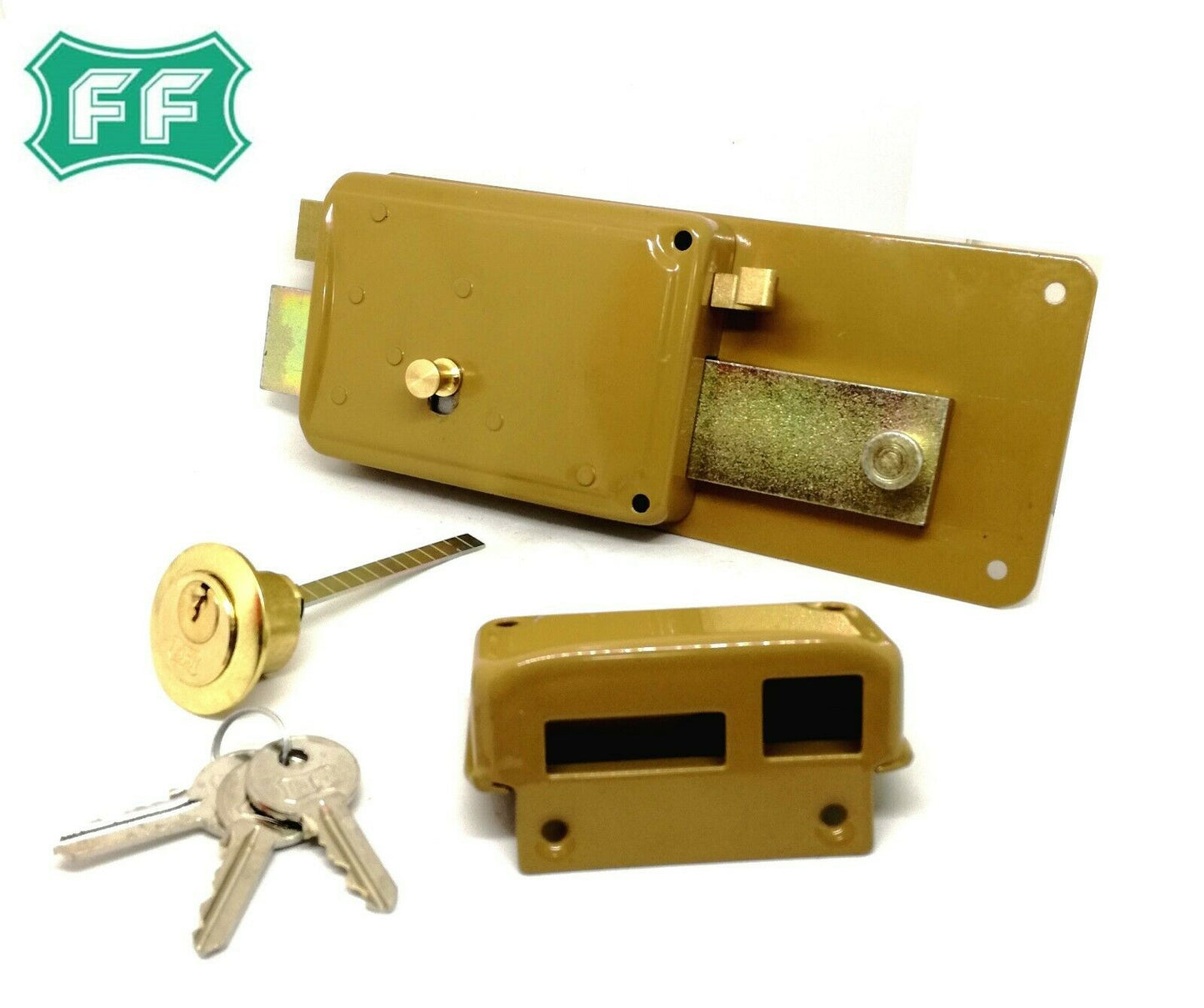 SERRATURA FF E.mm.50 MANDATA SCROCCO FERROGLIETTO CON CILINDRO COMP. WALLY 281B