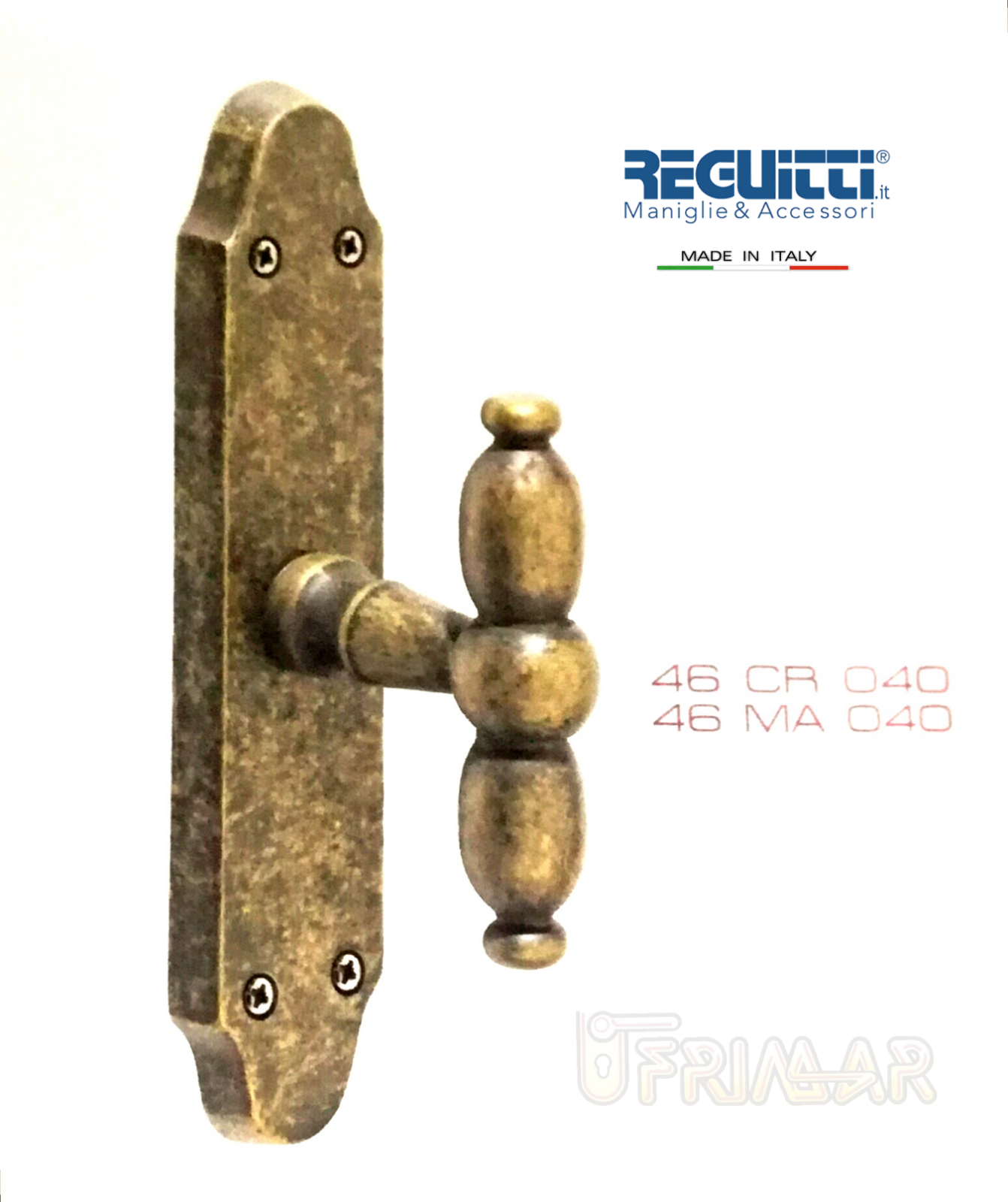 Cremonese per Infissi Ottone antico MARY Reguitti art.46 CR Gioco Gratz + Q.7