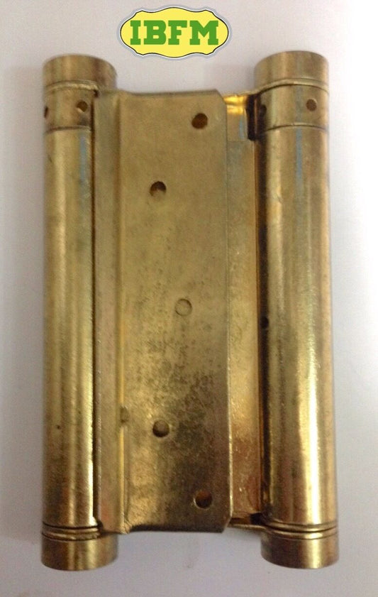 COPPIA CERNIERA A MOLLA BOMMER FAR WEST mm.150 ACCIAIO OTTONATO IBFM