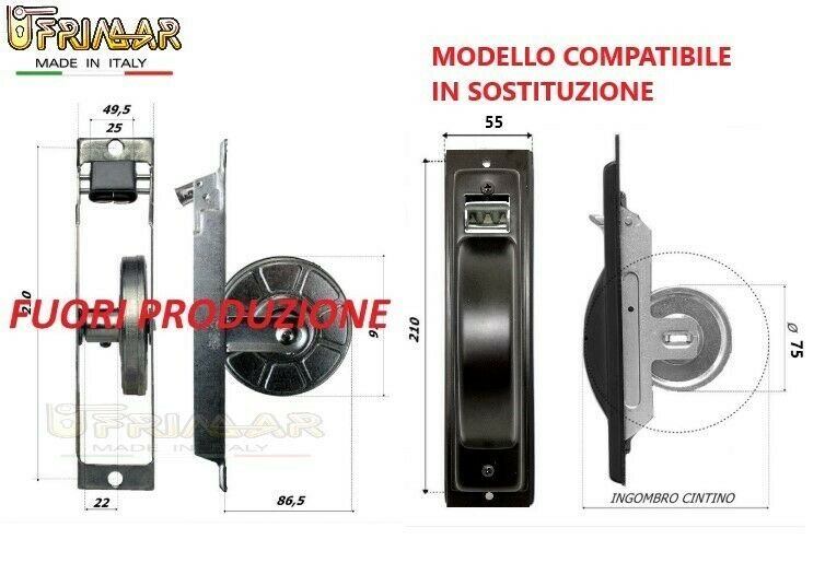 AVVOLGITORE PER TAPPARELLE SEMINCASSO Metri 10 Int.mm.210 COMPATIBILE TIPO SECCO