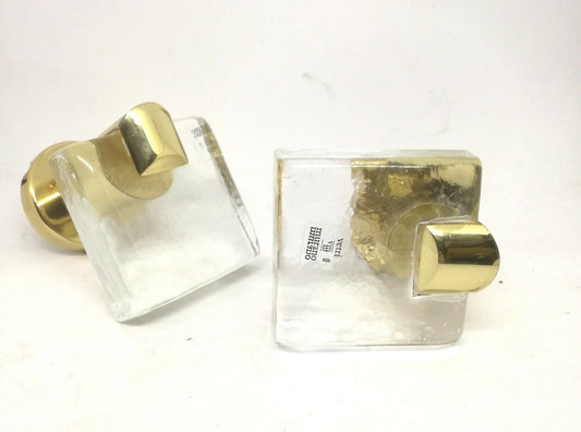 MANIGLIA VALLI & VALLI K1150 LA GIARA VETRO MURANO E OTTONE (vari coloti) COPPIA