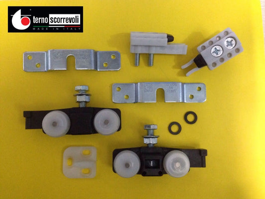 PATTINI IN KIT PORTATA KG.40 STAFFA NORMALE " TERNO " PER PORTE SCORREVOLI