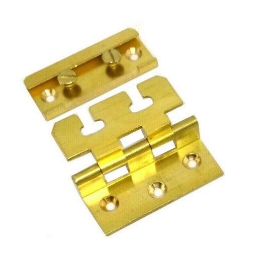 CERNIERA MOBILI ANTICHI OTTONE DOPPIO COLLO mm.50x40 CON PIASTRA REGOLABILE CSS