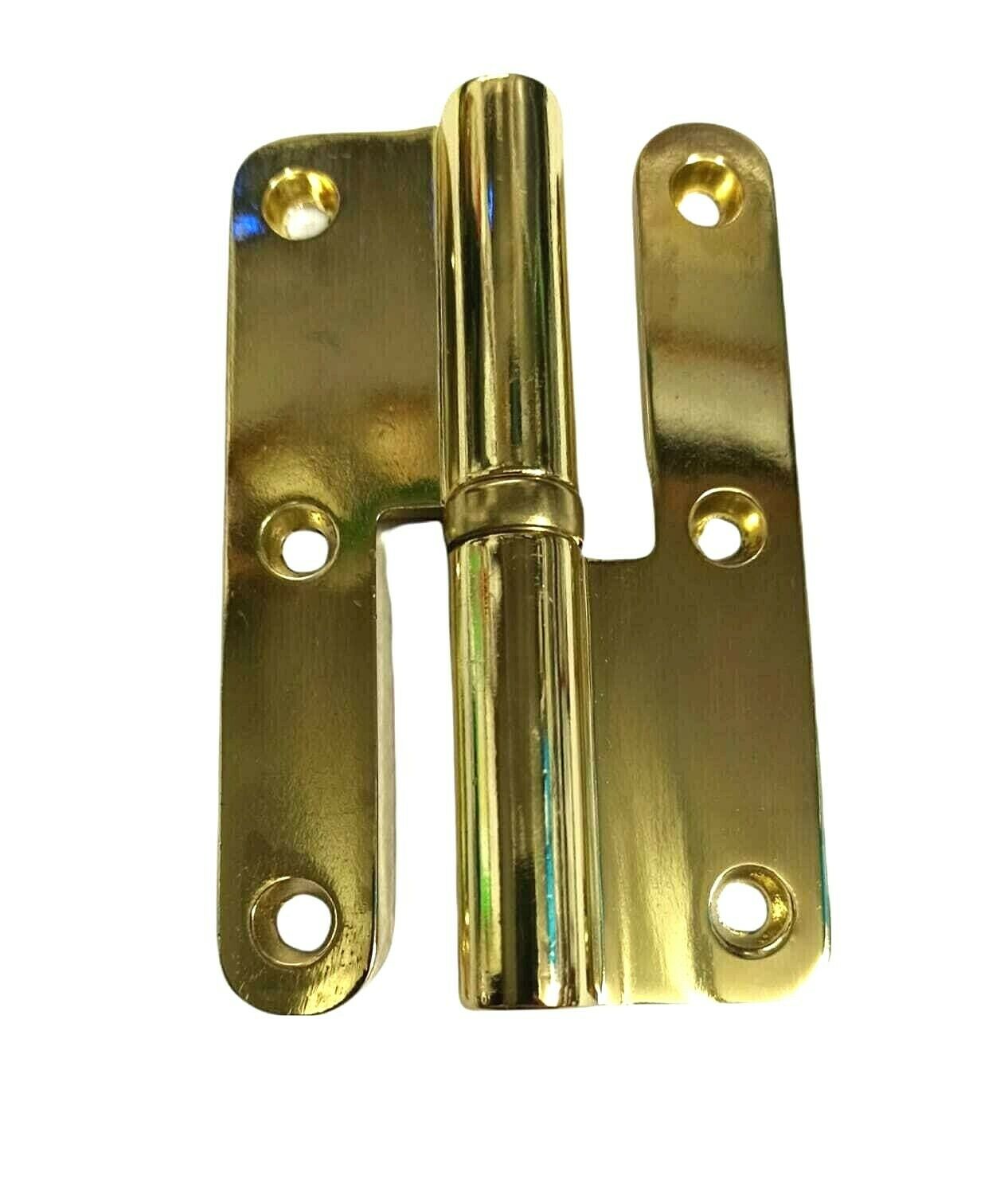 CERNIERA POMELLA IN ZAMA OTTONATA 100x65 PER PORTE IN LEGNO DX/SX ORO LUCIDO