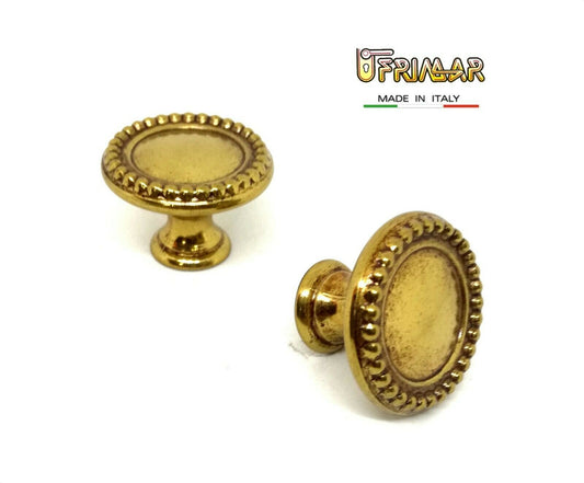 POMOLO PER MOBILI E ANTE ORO FRANCESE STILE CLASSICO D.mm.30 GIUSTI FIL. 4MA