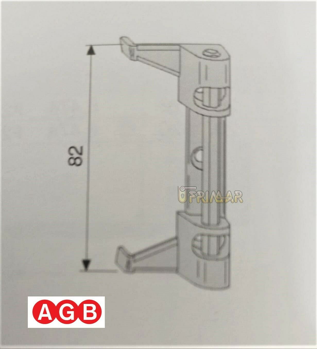 Supporto forbice Tesi AGB A330210700 finestra anta ribalta 01639511 battuta 22