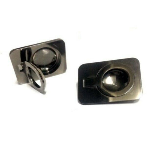 Maniglia incasso con anello Pieghevole per porte mm.51x38 Canna di Fucile