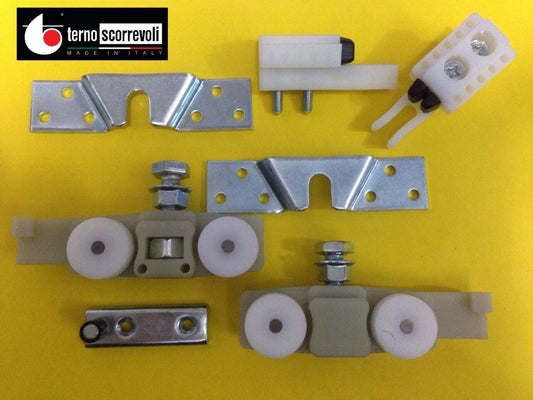 SCORREVOLI IN KIT PORTATA KG.160 STAFFA NORMALE " TERNO " PER PORTA SCORREVOLE