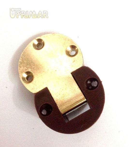 CERNIERA INCASSO PER ANTE A RIBALTA D.mm.31x14x4 PLASTICA MARRONE + ORO