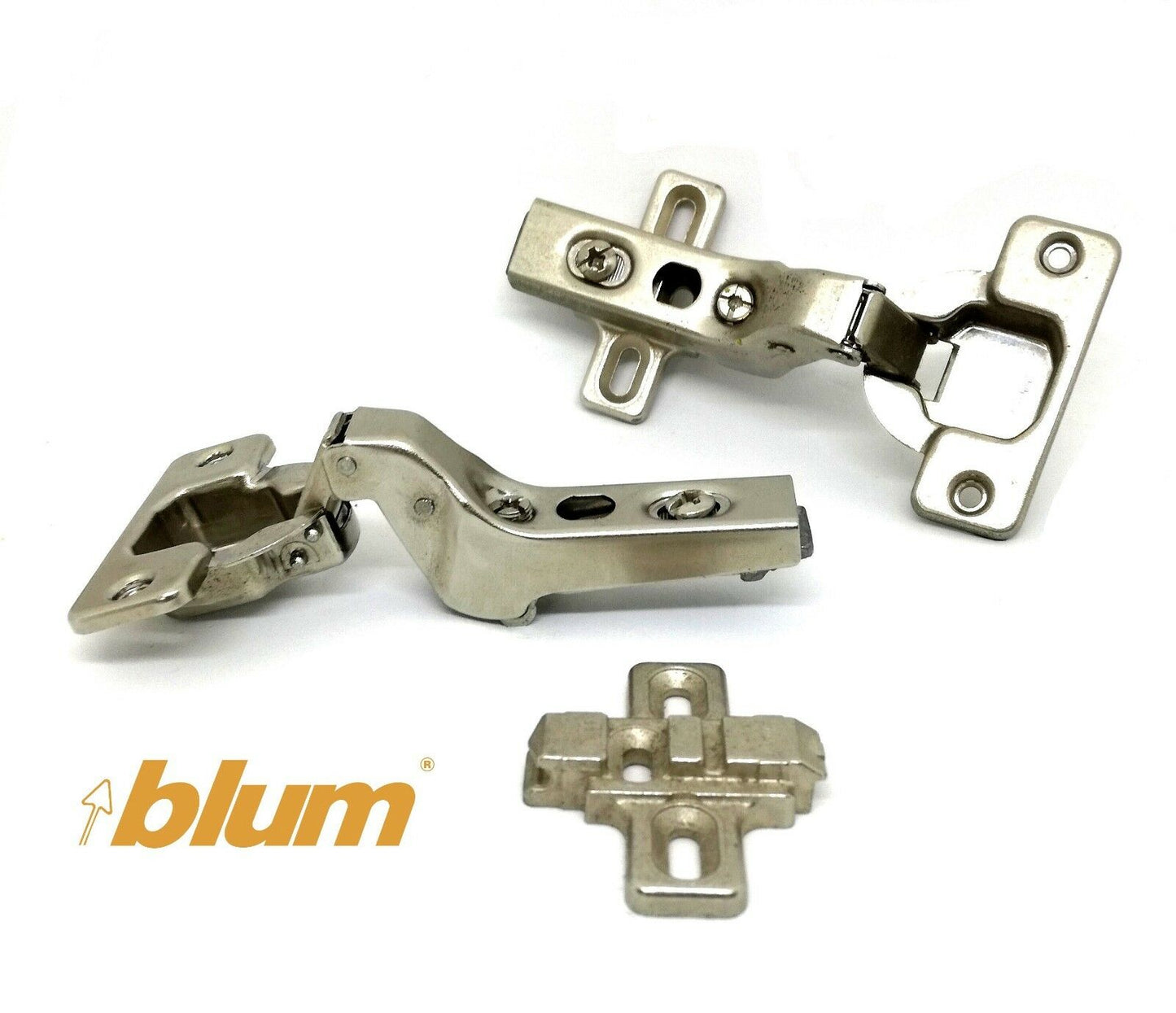 CERNIERA BLUM CLIP PER ANTA LEGNO A FILO COLLO ALTO FORO 35 A SCATTO + BASETTA