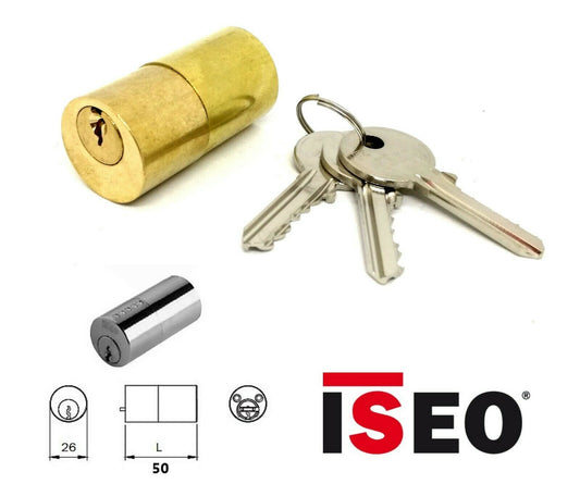 CILINDRO ISEO TIPO FISSO 852507 CON CANOTTO PER SERRATURE PORTE ESTERNO