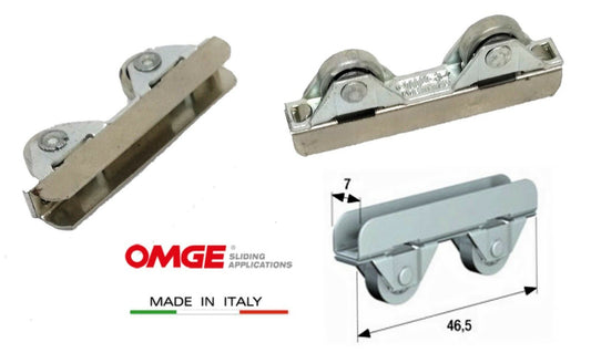 Carrello per ante vetrine scorrevoli OMGE 46050000 RUOTA ACCIAIO D.mm.11 CROMATO