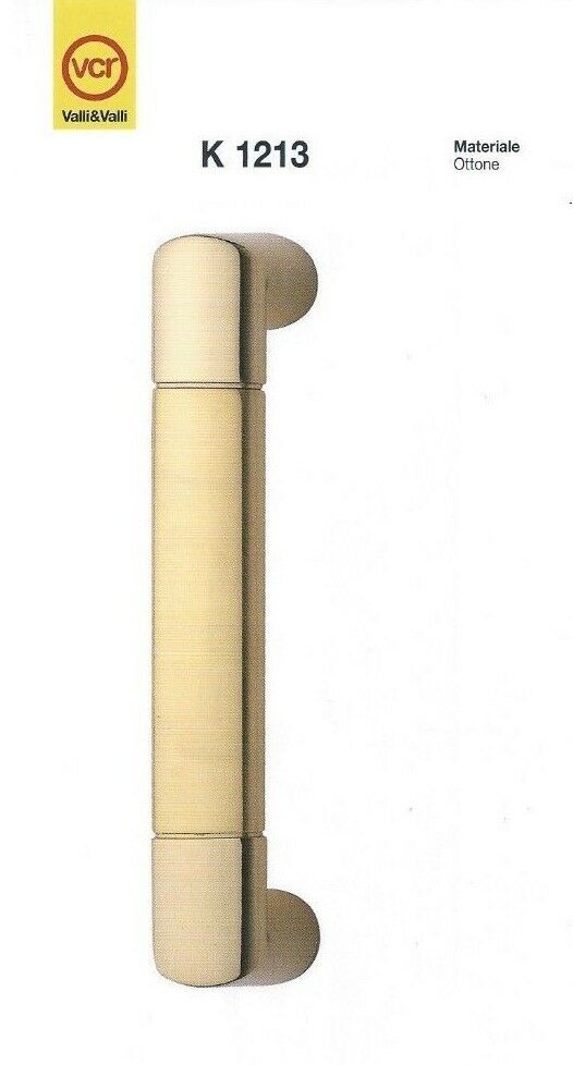 MANIGLIONE MANIGLIETTA VALLI & VALLI K1213 Ottone Lucido Interasse mm.140