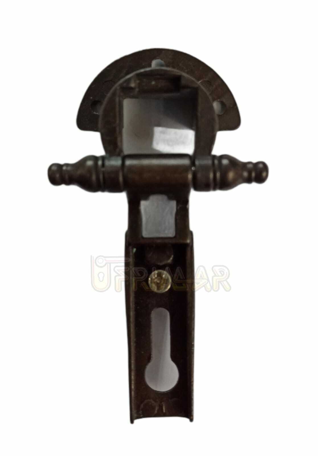 CERNIERA ANSELMI 255 ANTE A BATTUTA FORO mm.27x20 BRONZO SENZA CRICCHETTO + BASE