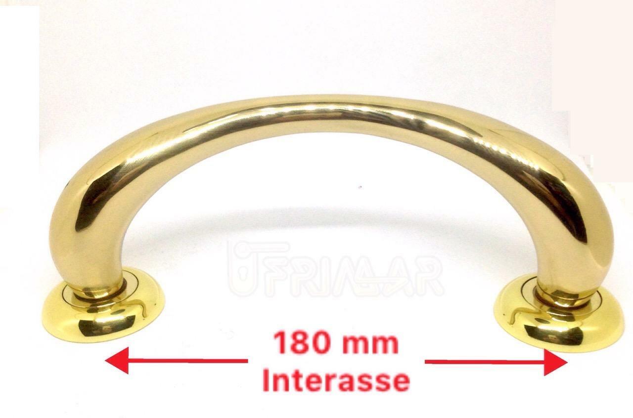 MANIGLIONE PORTA OTTONE MARIANI KIRA mm.225 Int.mm.175 OTTONE LUCIDO