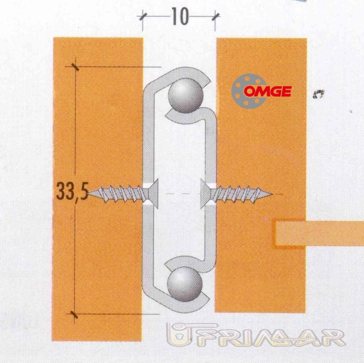 COPPIA GUIDE SCORREVOLI CON SFERE PER CASSETTI SERIE 851 mm. 500 x mm.33,5